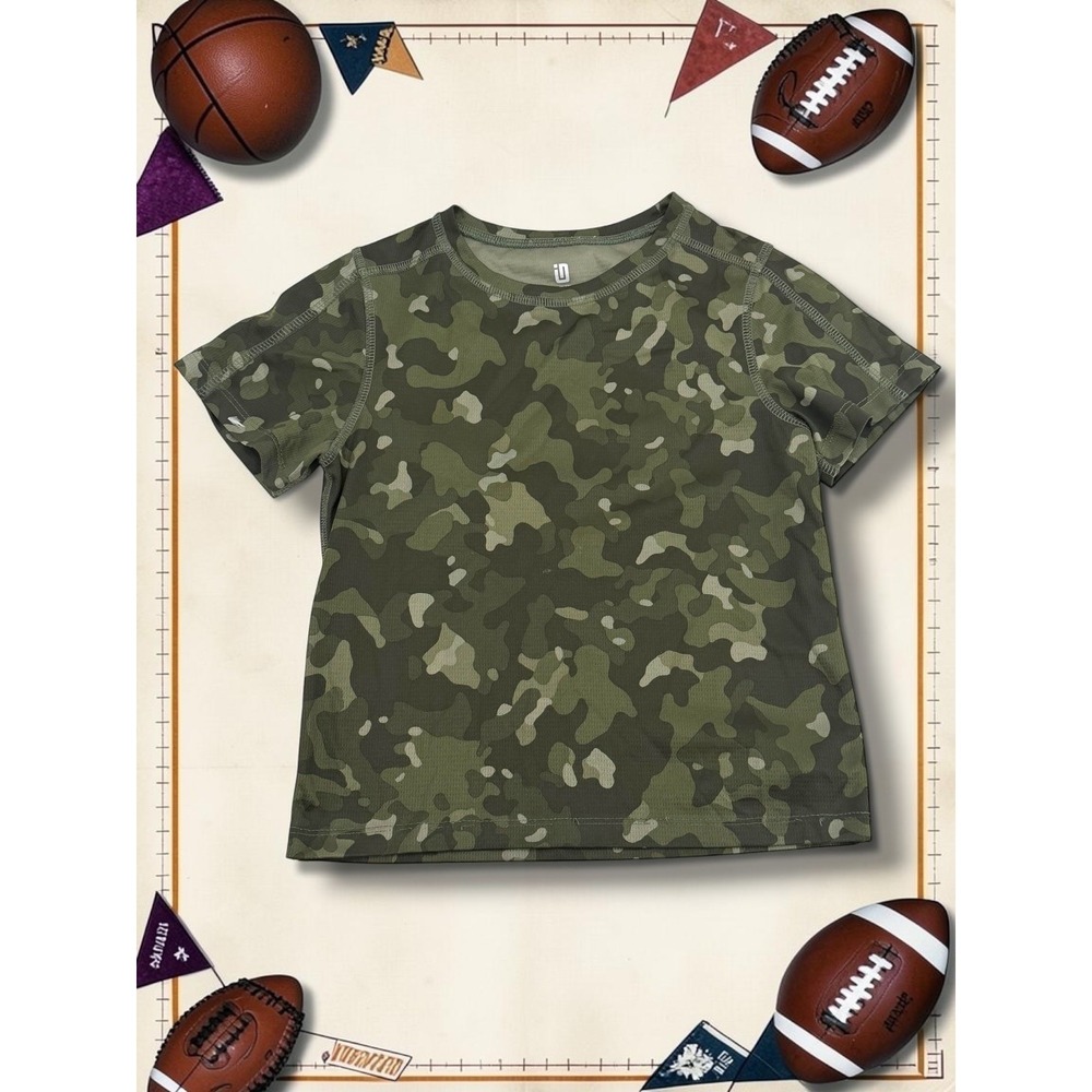 Ideology Camo Print Performance Activewear T-Shirt Size 6